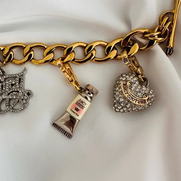 Juicy Couture Vintage  Gold Bracelet with charms - Picture 13 of 16